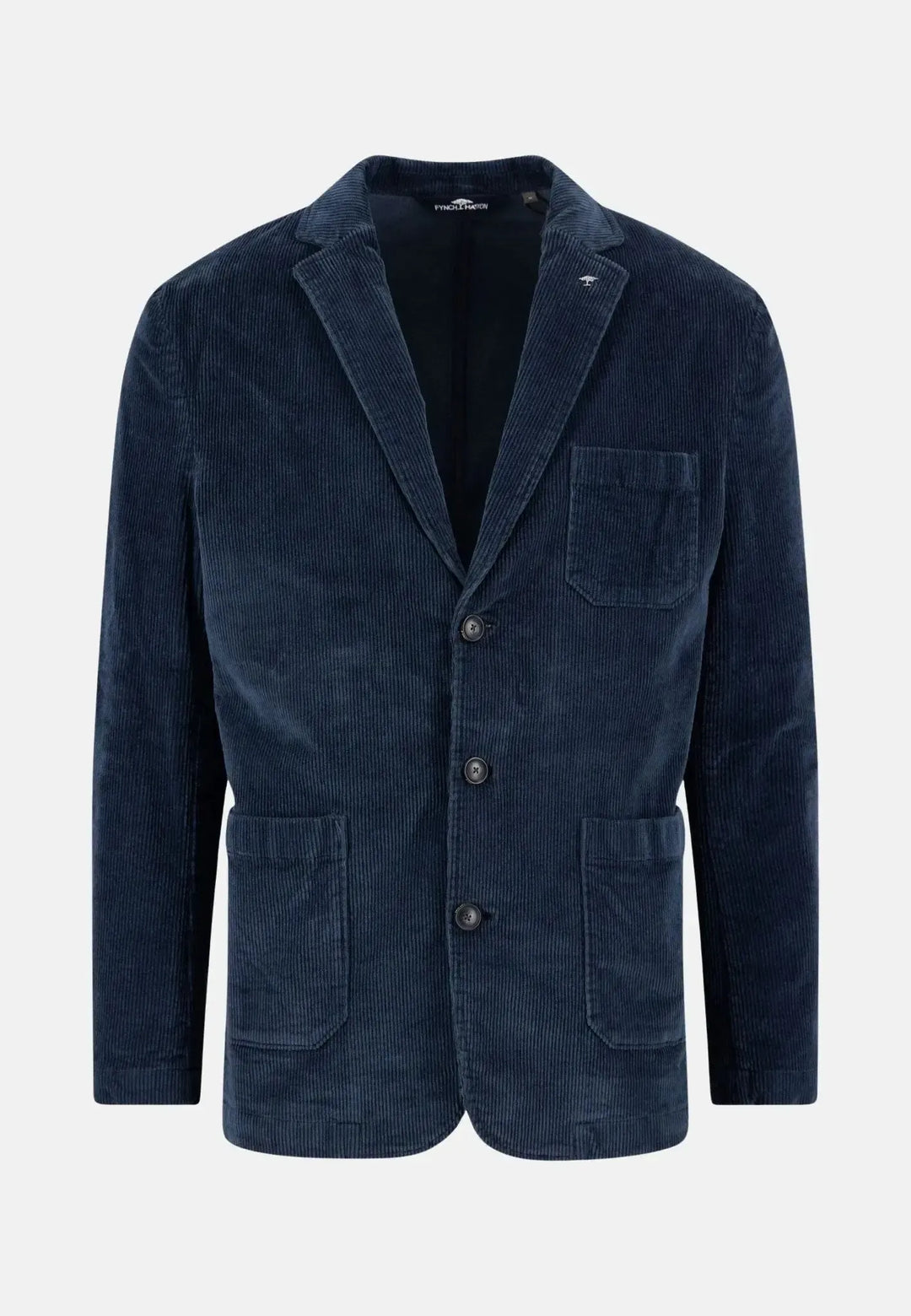 fynch-hatton-Unstructured Corduroy Blazer Dark Navy