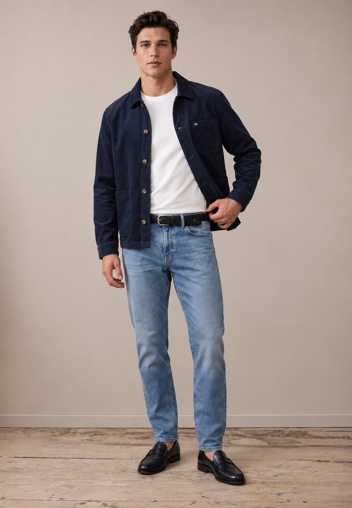 Casual Corduroy Jacket Navy