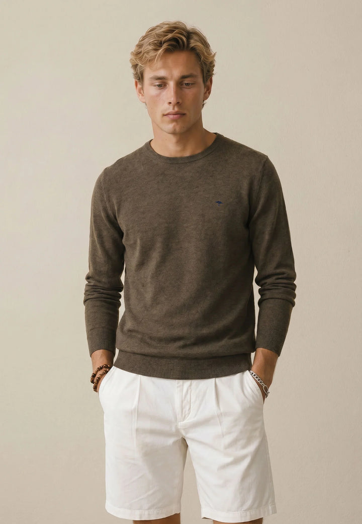 Merino Cashmere Crewneck Knit Soil
