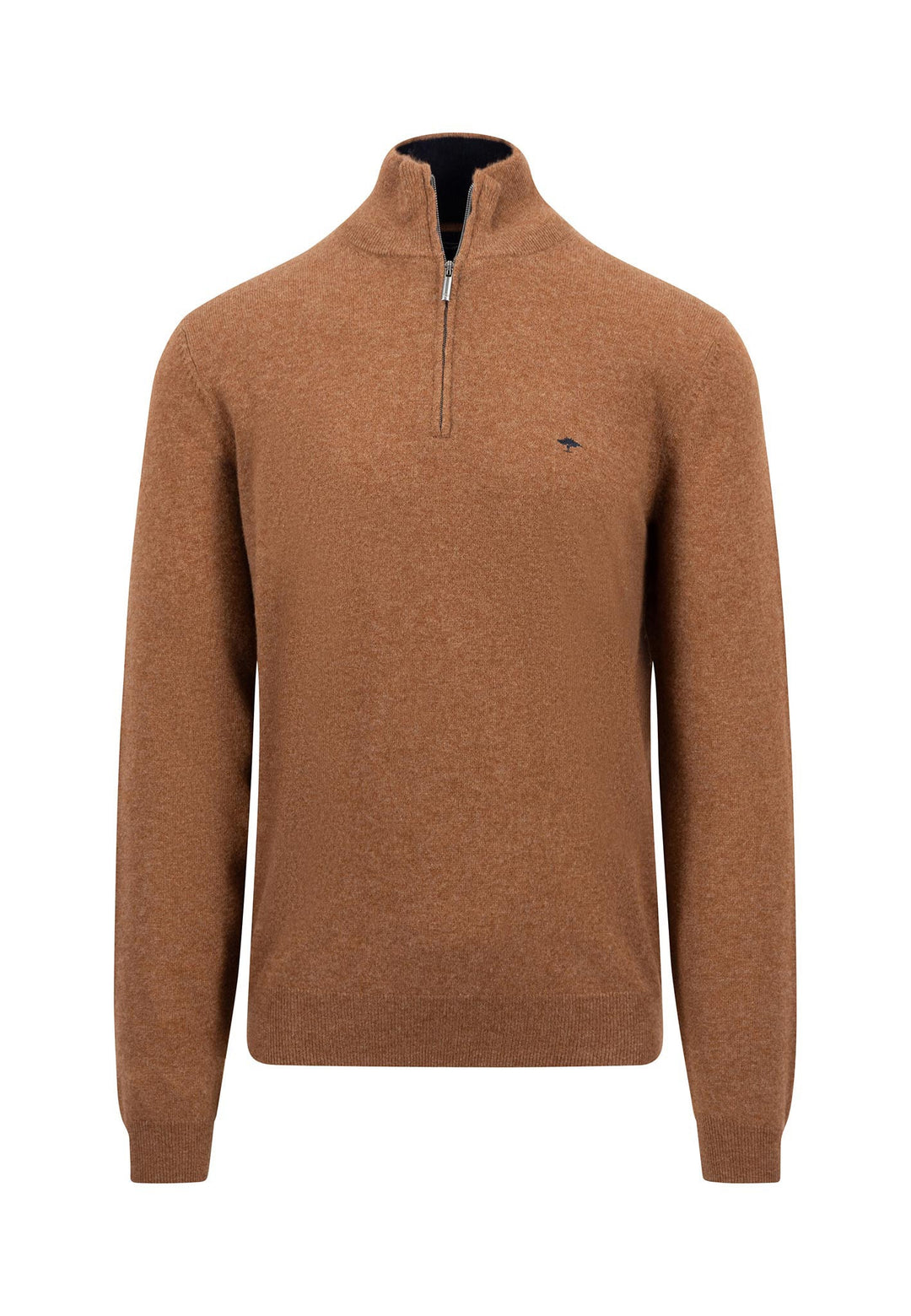 1/4 ZIP MERINO CASHMERE KNIT HAZEL-Fynch-Hatton UK