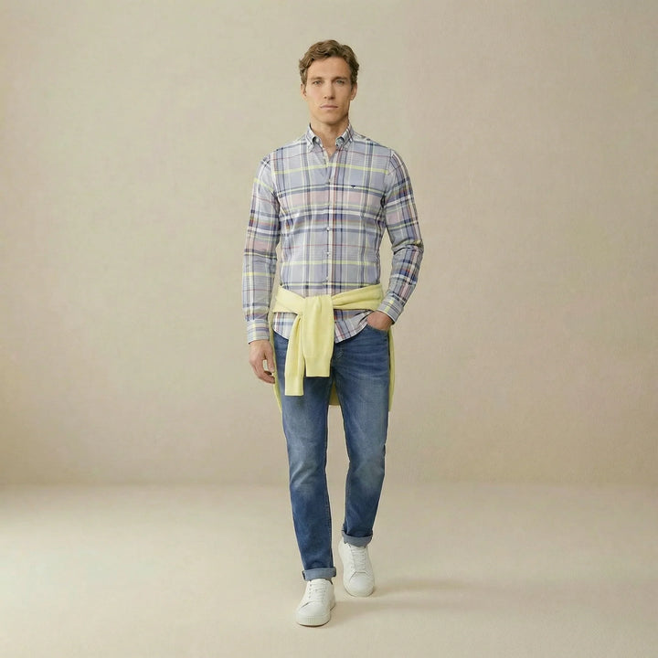 Washed Oxford Check Shirt New Breeze