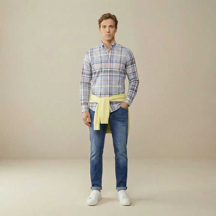 Washed Oxford Check Shirt New Breeze