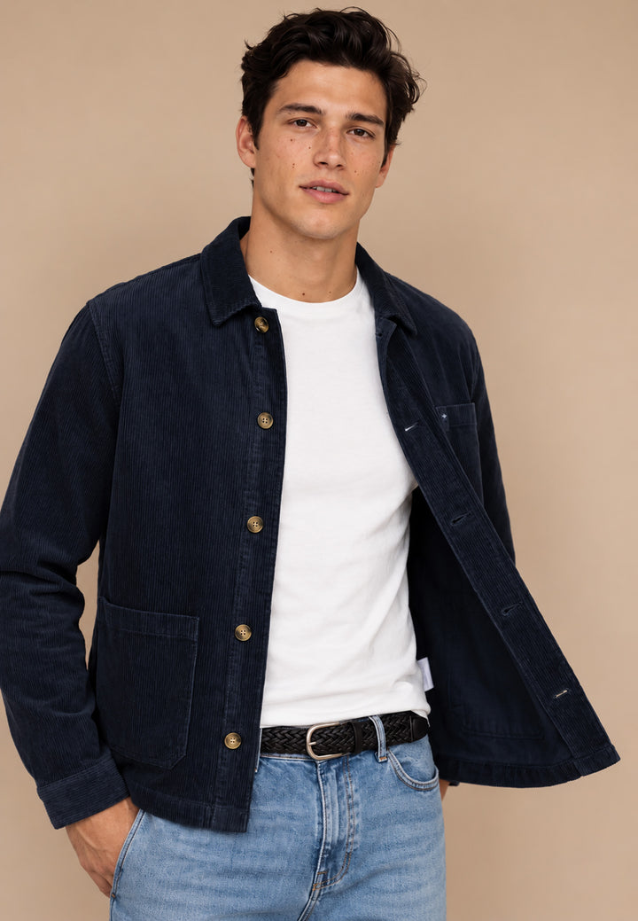 Casual Corduroy Jacket Navy