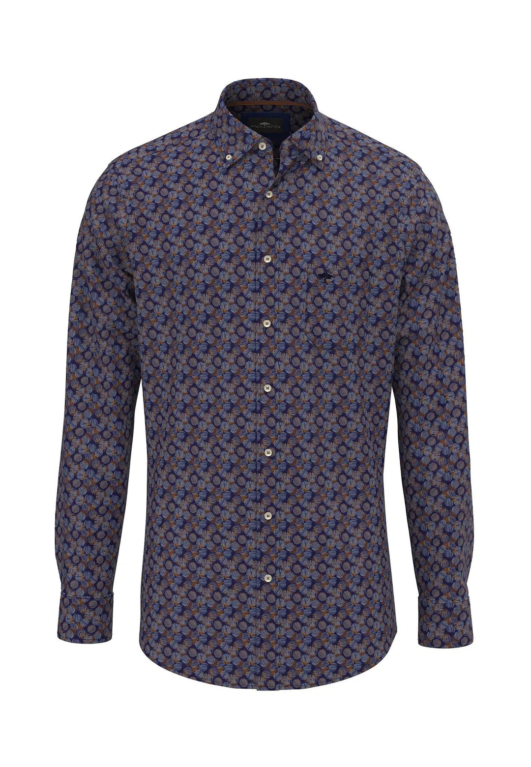 ALLOVER MODERN PRINT SHIRT HAZEL-Fynch-Hatton UK