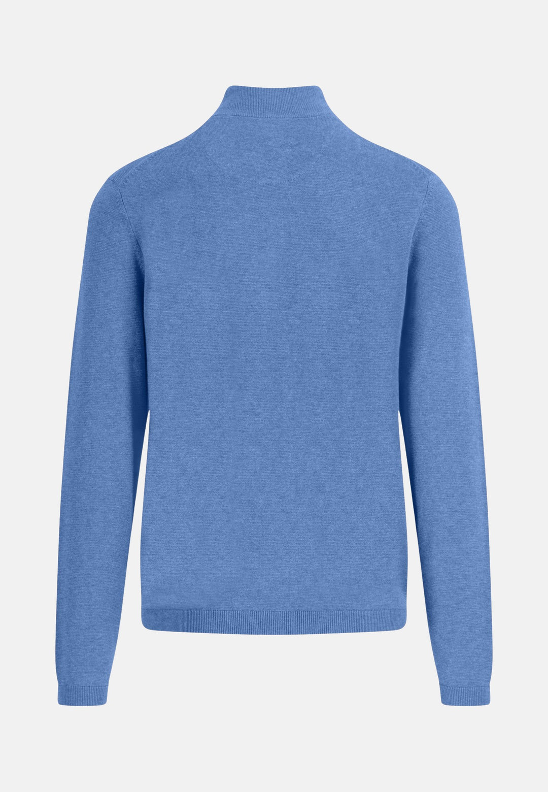 Air Cotton 1/4 Zip Knit Crystal Blue-Fynch-Hatton UK
