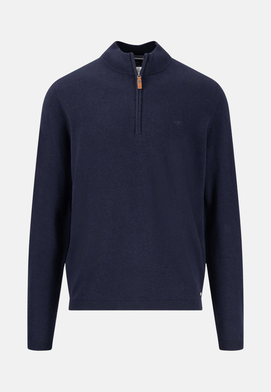 Air Cotton 1/4 Zip Knit Navy-Fynch-Hatton UK