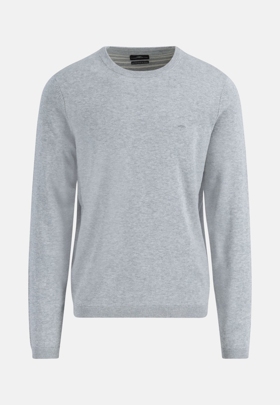 Air Cotton Crewneck Knit Light Grey-Fynch-Hatton UK