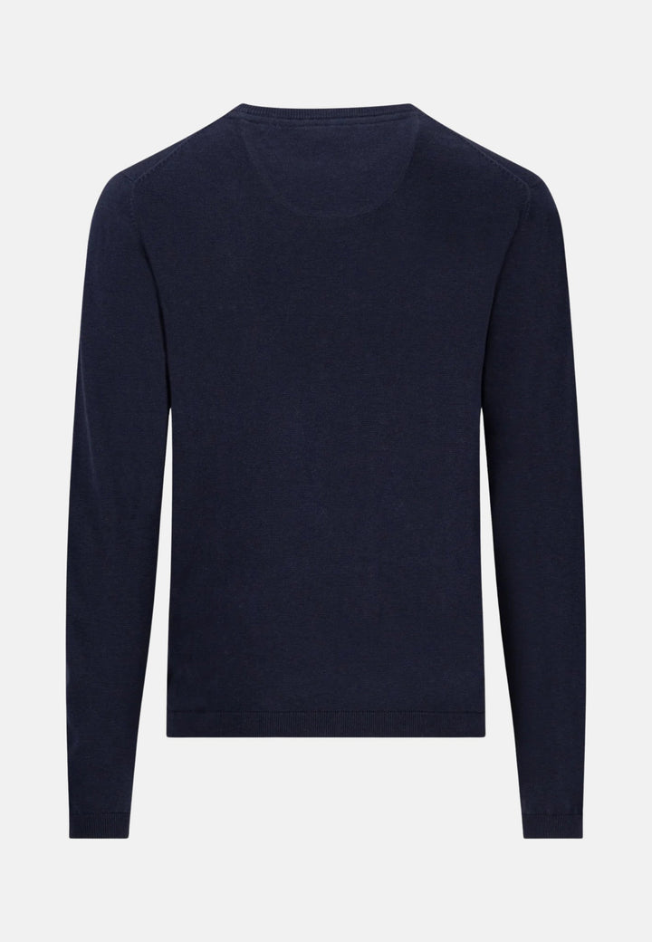 Air Cotton Crewneck Knit Navy-Fynch-Hatton UK