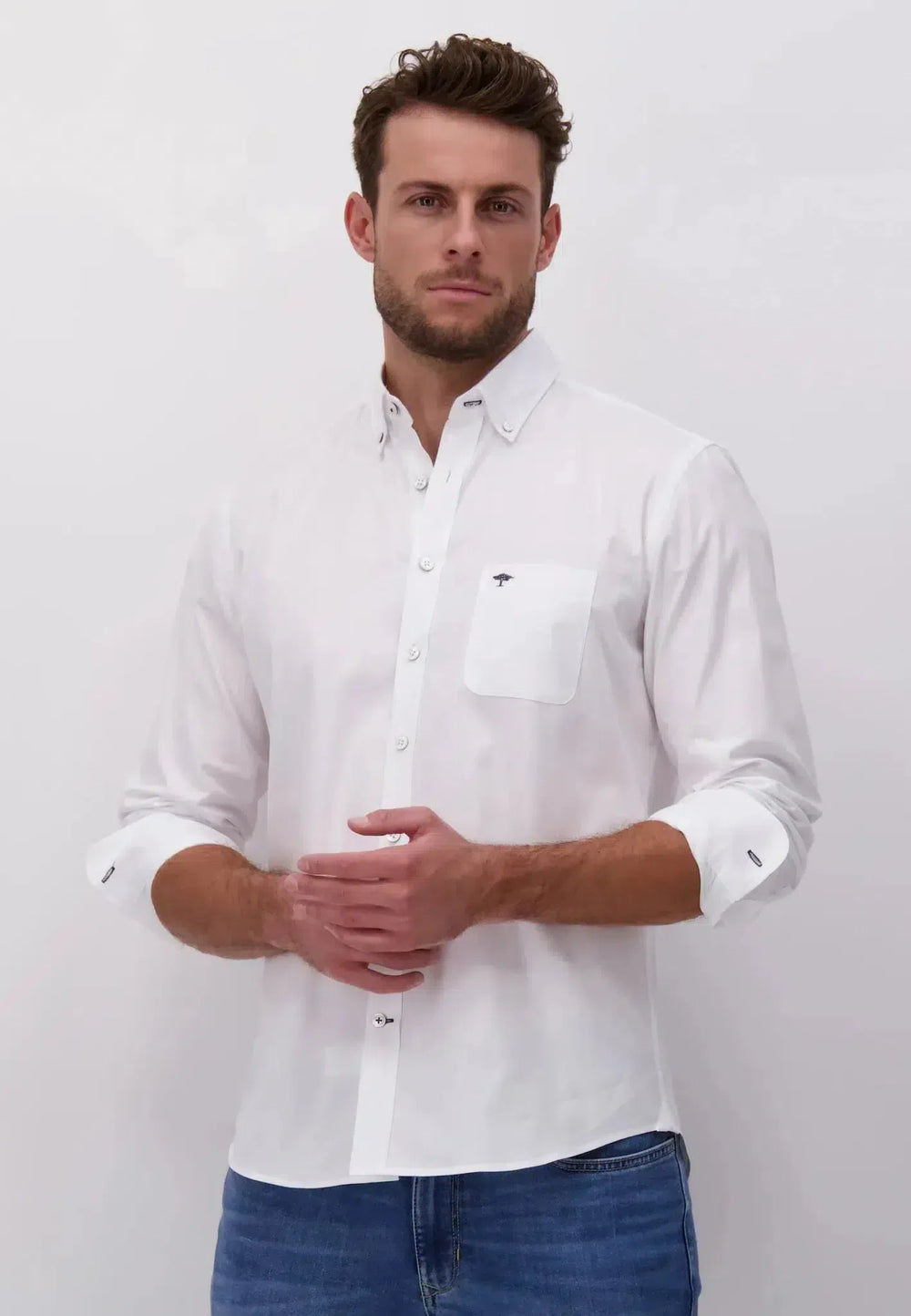 Fynch Hatton - Washed Oxford Check Shirt