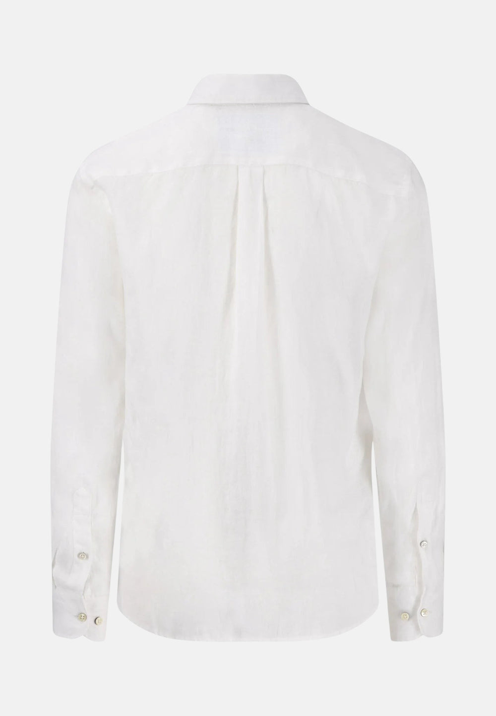 Button Down Linen Shirt White-Fynch-Hatton UK