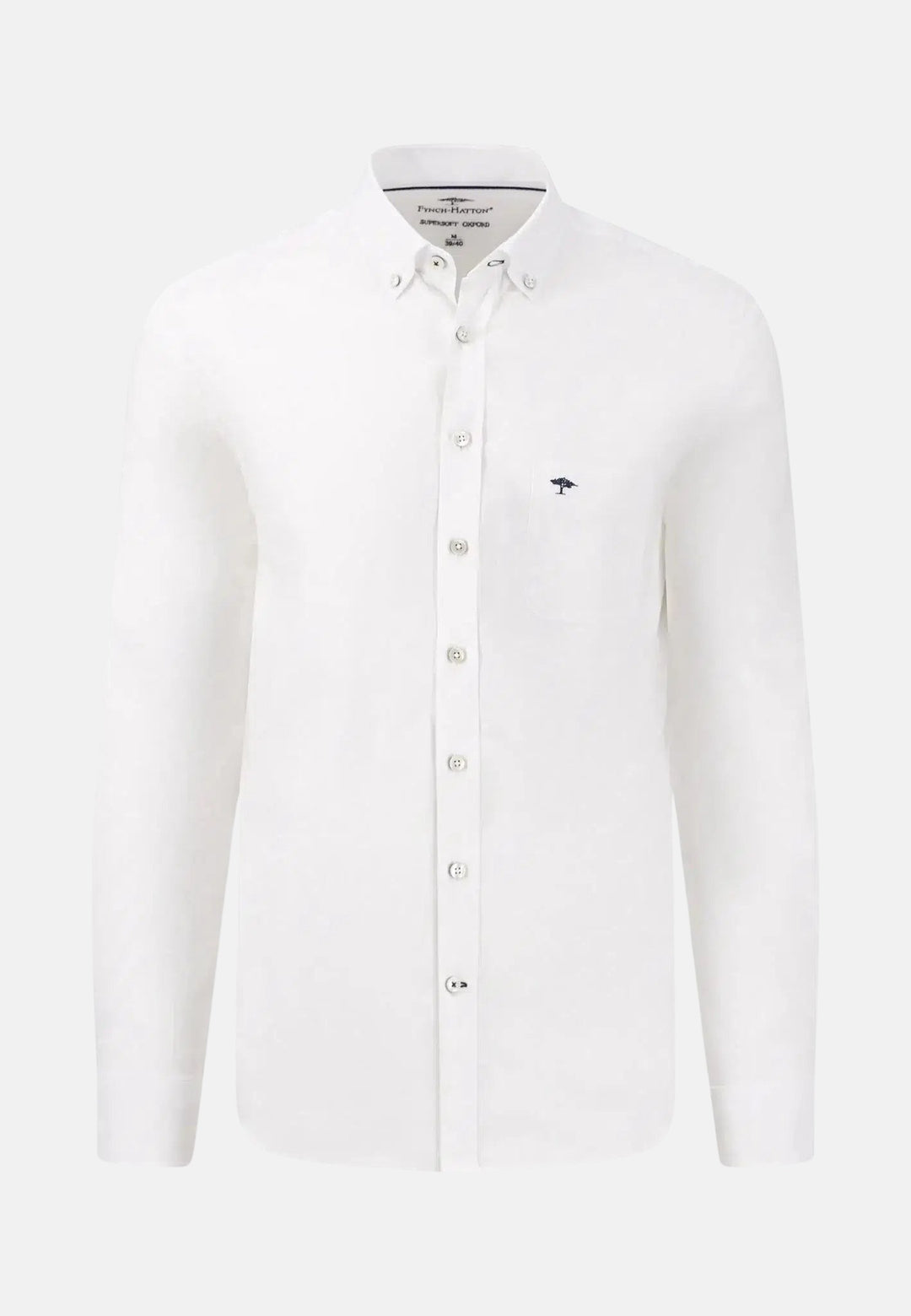 Button Down Oxford Shirt White-Fynch-Hatton UK