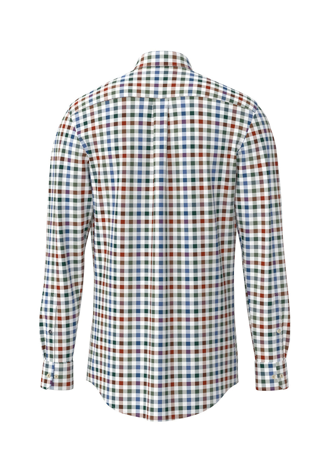 CLASSIC COMBI CHECK SHIRT RUST-Fynch-Hatton UK