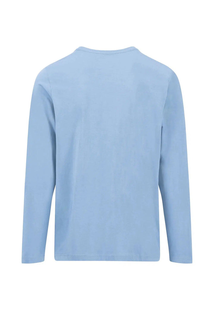 CREW NECK LS T-SHIRT CLOUD BLUE-Fynch-Hatton UK