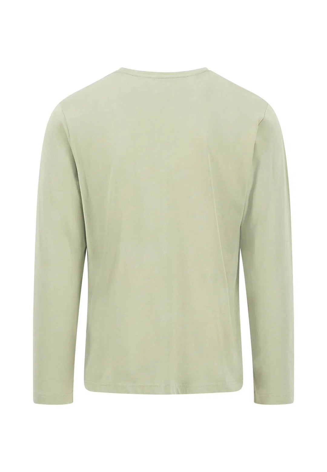 CREW NECK LS T-SHIRT LIGHT KHAKI-Fynch-Hatton UK