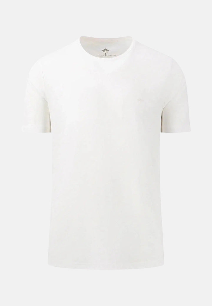 Crew Neck T-Shirt White-Fynch-Hatton UK