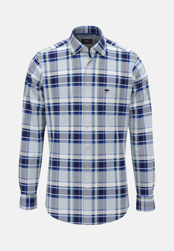 Colorful Combi Check Shirt Navy-Fynch-Hatton UK