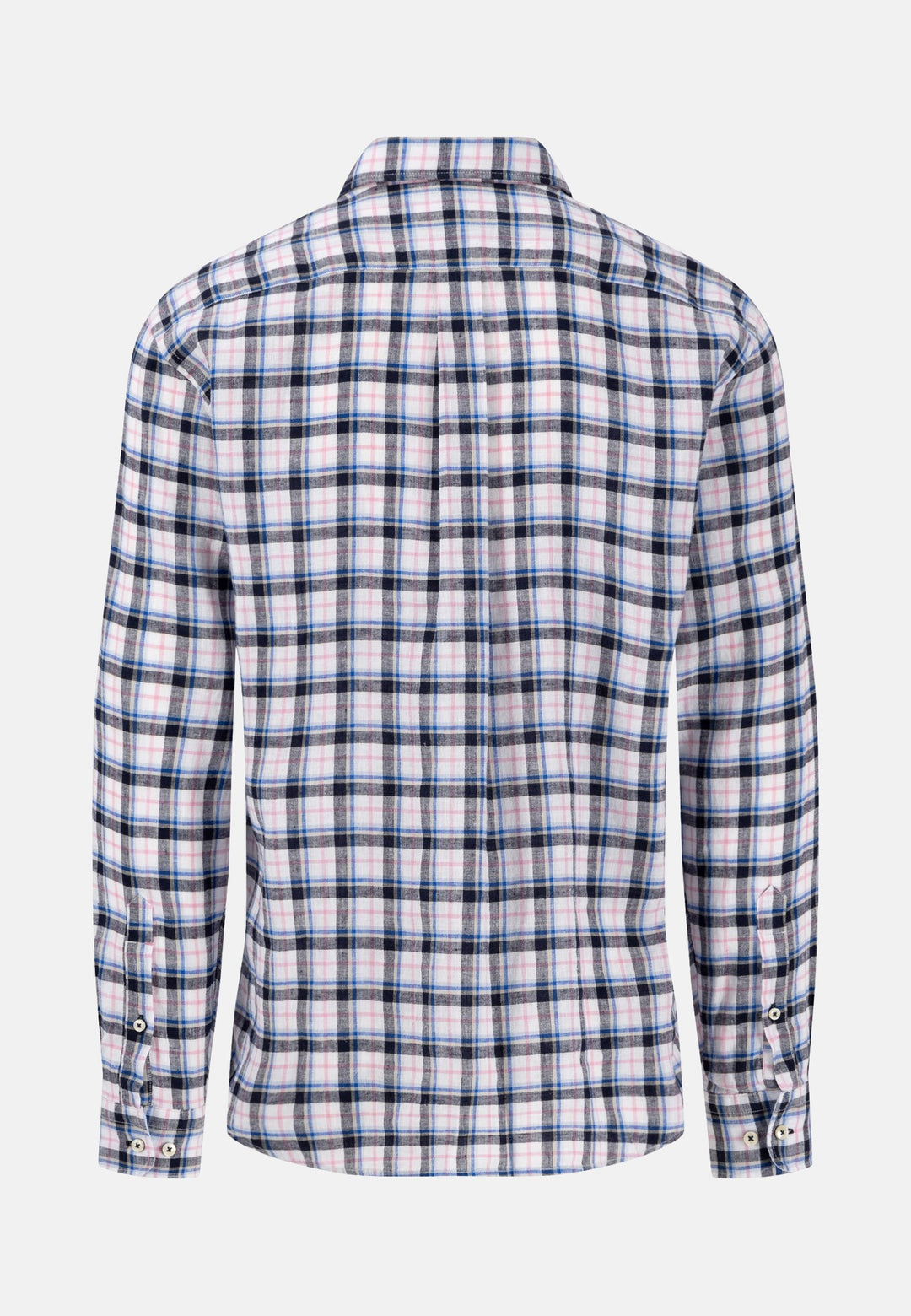 Colourful Linen Check Shirt Peony-Fynch-Hatton UK