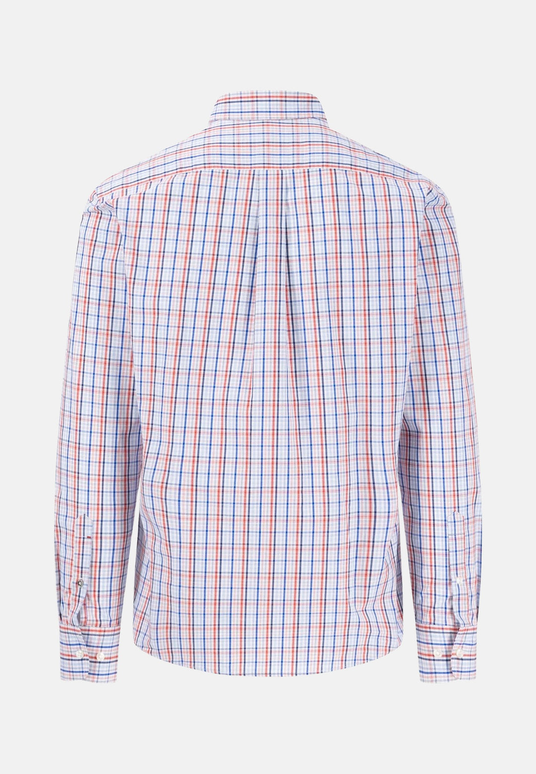 Combi Check Shirt Poppy Red-Fynch-Hatton UK