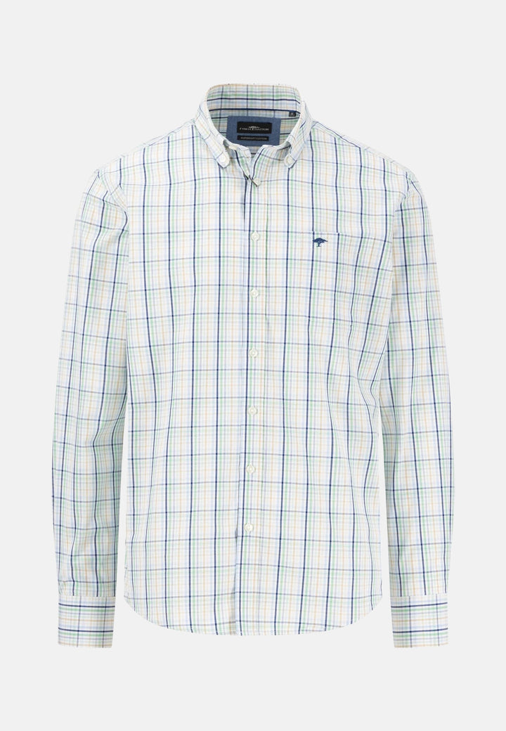 Combi Check Shirt Turf Green-Fynch-Hatton UK