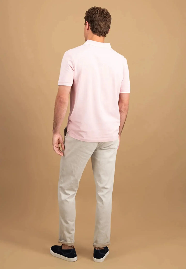 Contrast Tipping Polo Shirt Light Peony-Fynch-Hatton UK