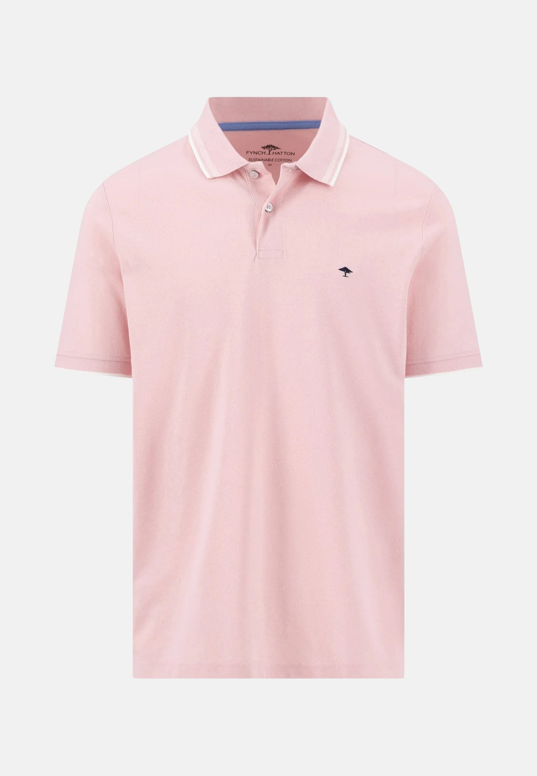 Contrast Tipping Polo Shirt Light Peony-Fynch-Hatton UK