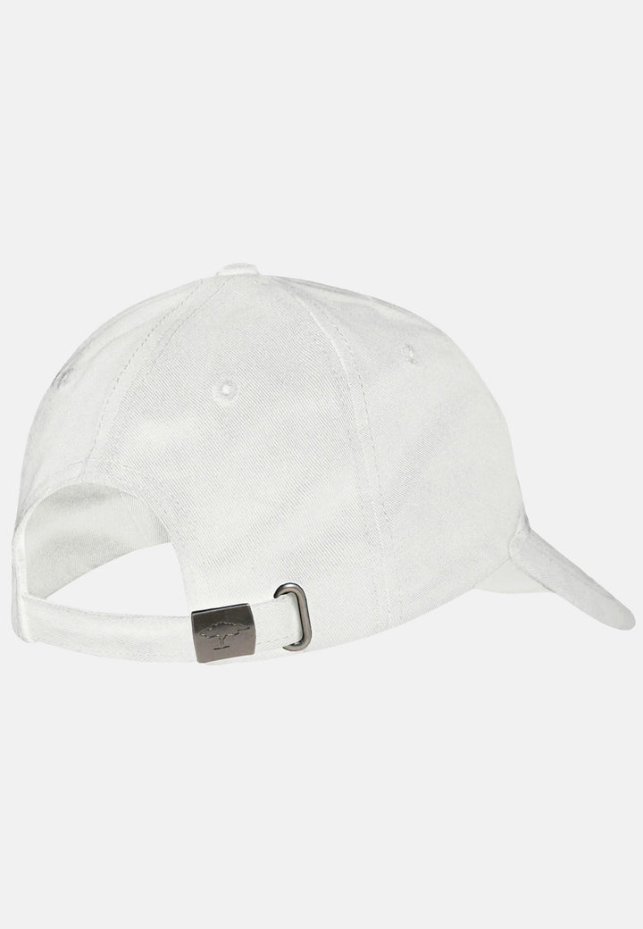 Cotton Chino Basball Cap White-Fynch-Hatton UK