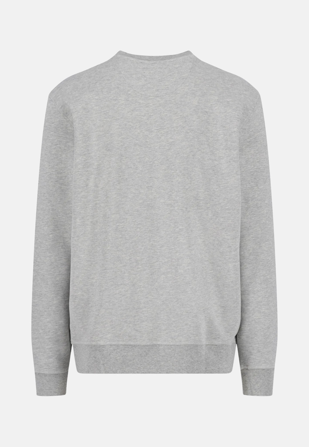 Cotton Crewneck Sweatshirt Medium Grey-Fynch-Hatton UK