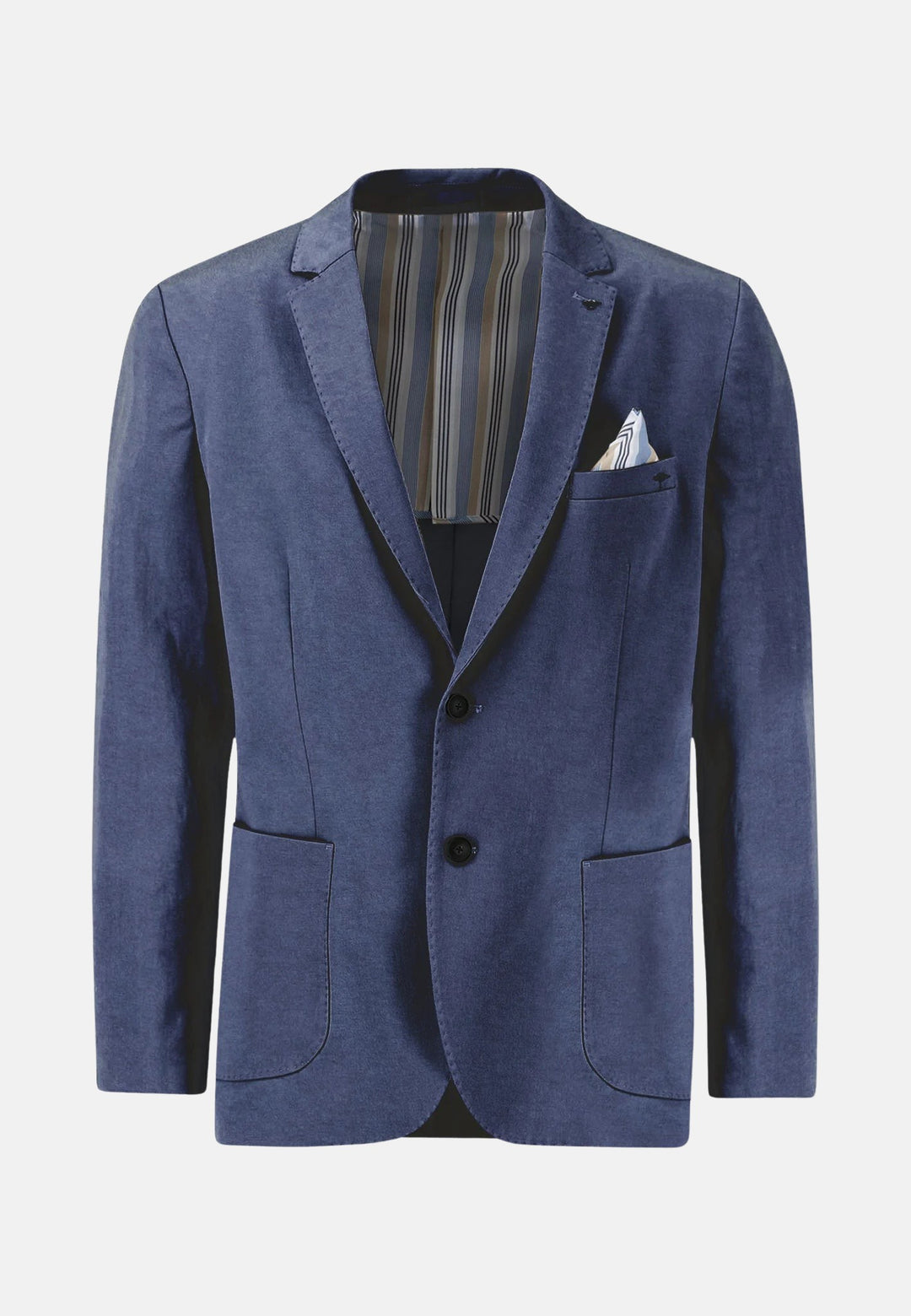 Cotton Twill Blazer Dark Navy-Fynch-Hatton UK