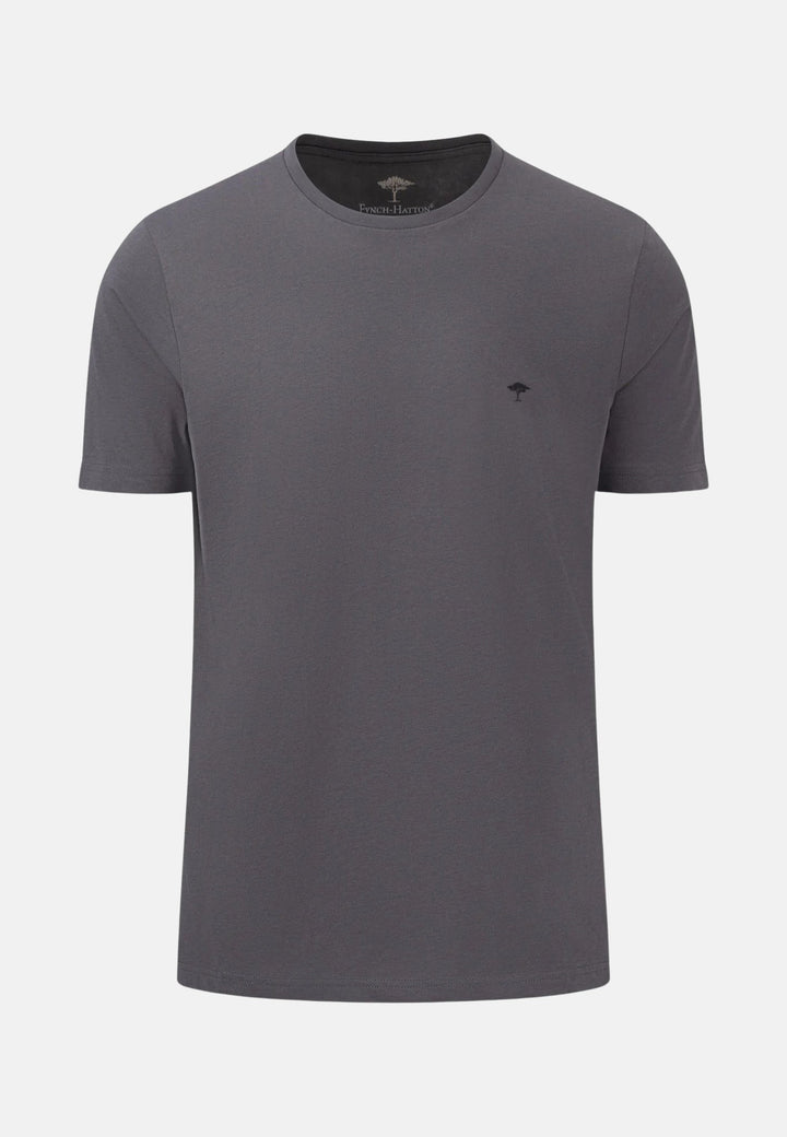 Crew Neck T-Shirt Asphalt-Fynch-Hatton UK