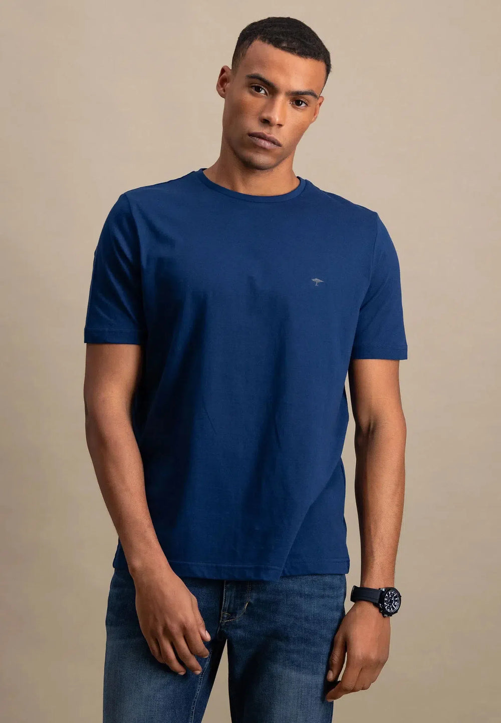 Crew Neck T-Shirt Midnight-Fynch-Hatton UK