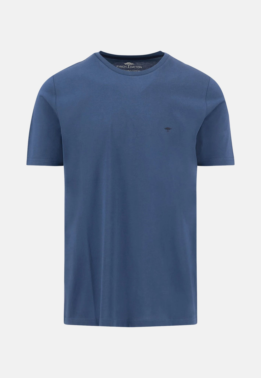 Crew Neck T-Shirt Misty Blue-Fynch-Hatton UK