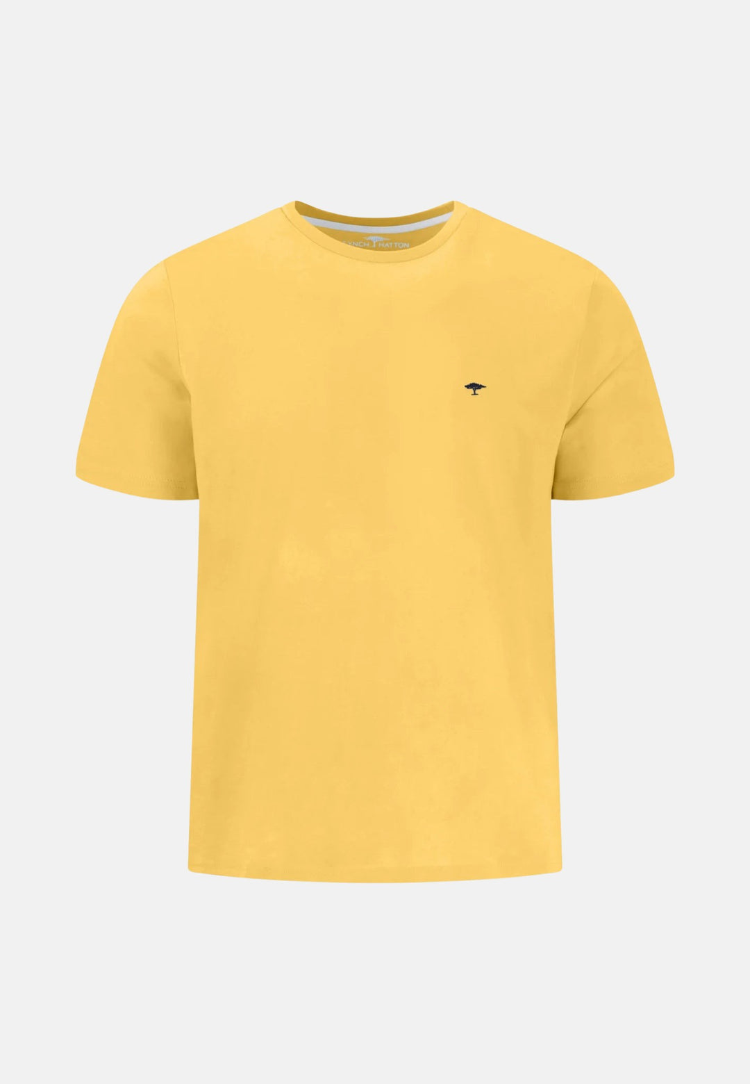 Crew Neck T-Shirt Vivid Yellow-Fynch-Hatton UK