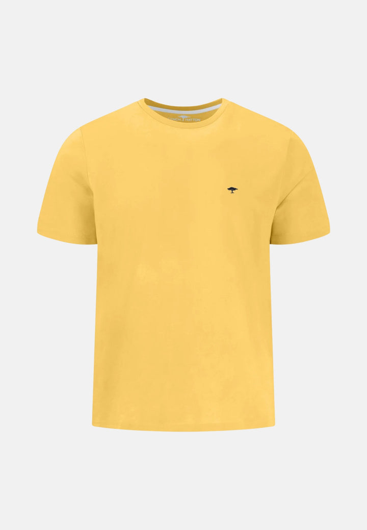 Crew Neck T-Shirt Vivid Yellow-Fynch-Hatton UK