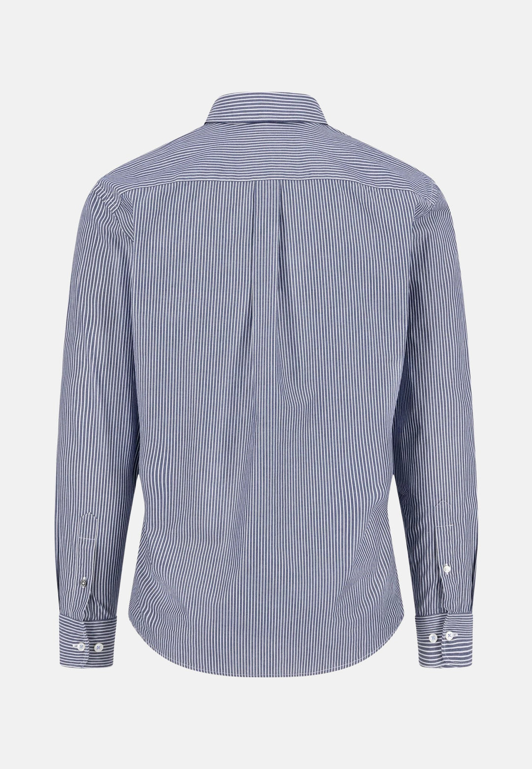 Essential Striped Kent Collar Shirt Navy-Fynch-Hatton UK