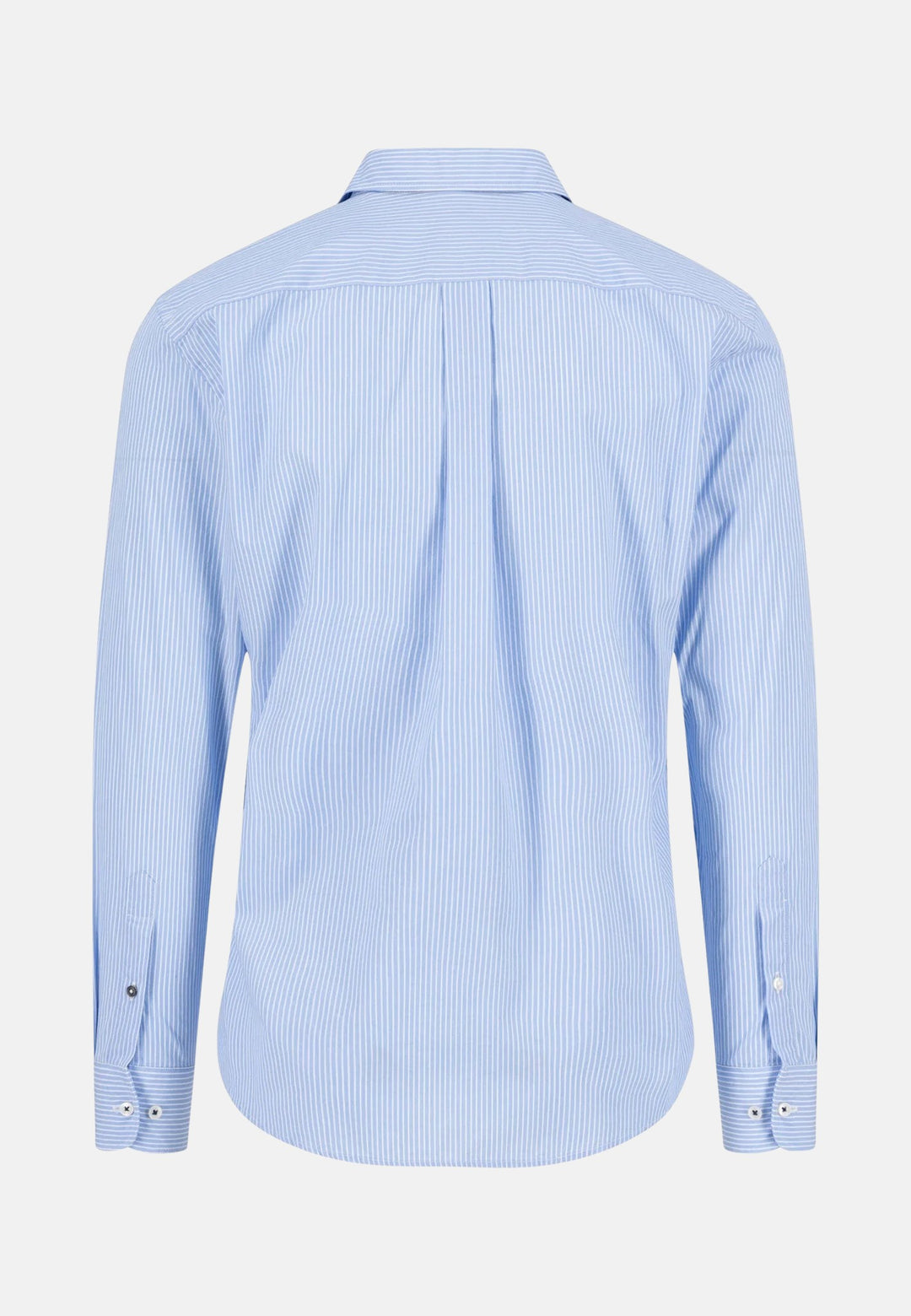 Essential Striped Kent Collar Shirt Soft Blue-Fynch-Hatton UK