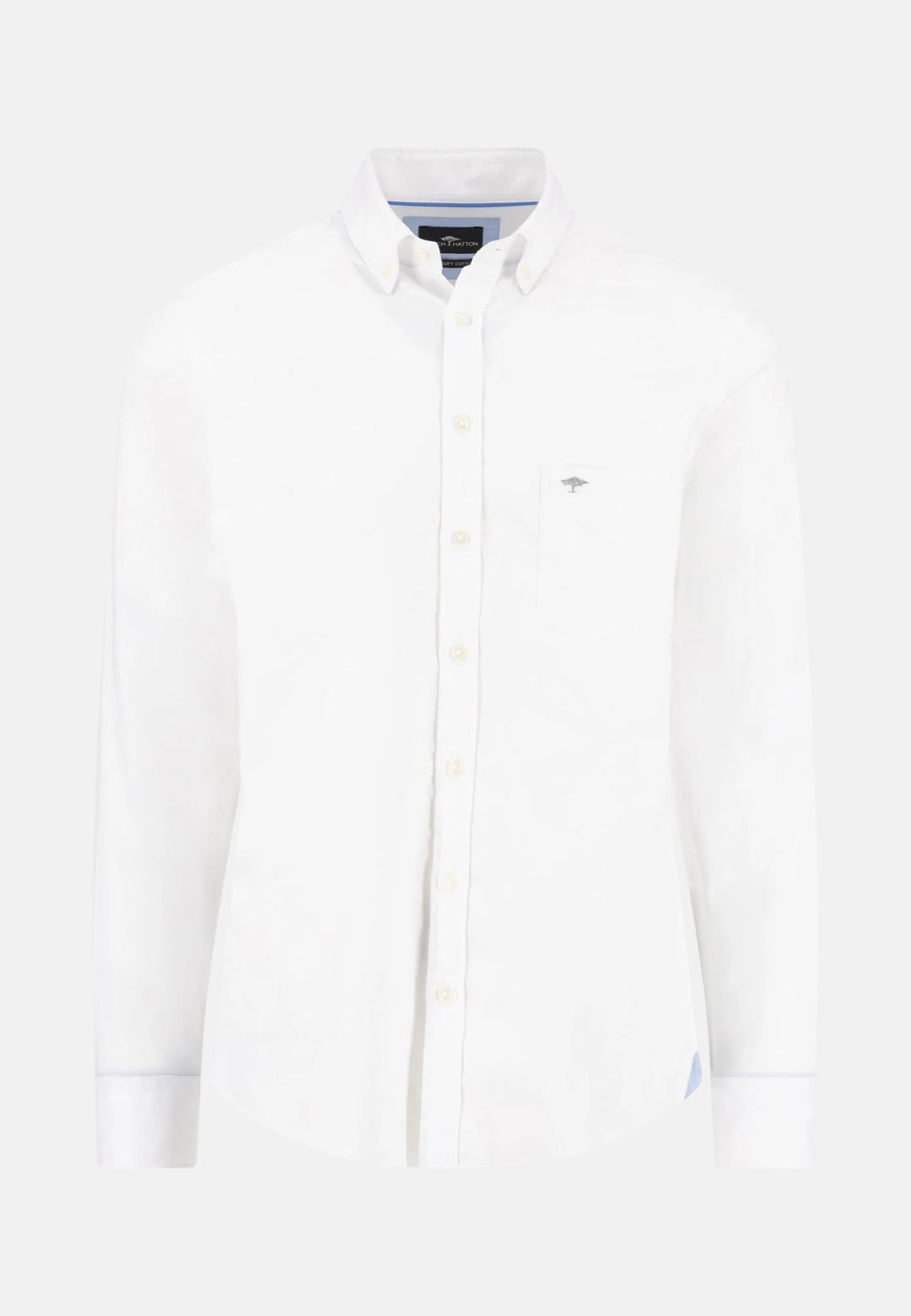 Essential Textured Dobby Shirt White-Fynch-Hatton UK