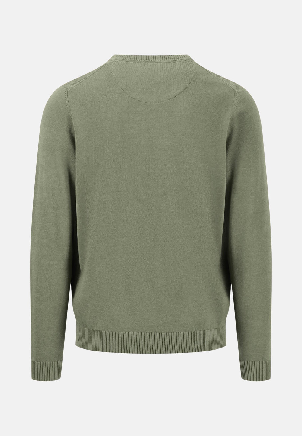 Fine Knit Crewneck Cotton Knit Light Khaki-Fynch-Hatton UK