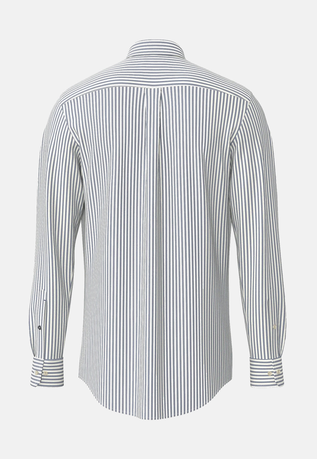 All Season Poplin Stripe Button Down Shirt Navy