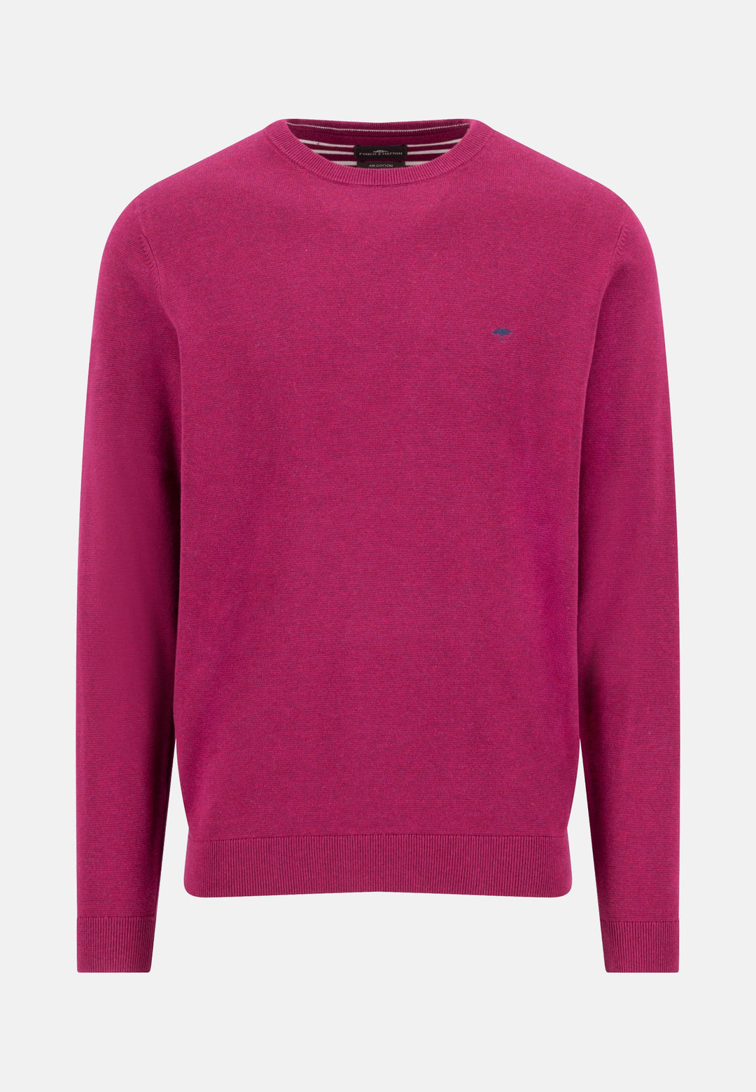 Fine Knit Air Cotton Crewneck Sweater Grape