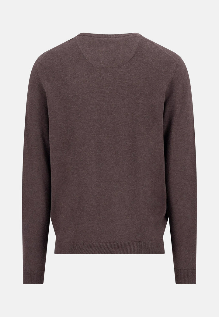 Fine Knit Air Cotton Crewneck Sweater Soil