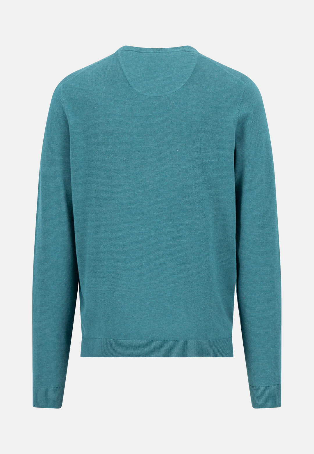 Fine Knit Air Cotton Crewneck Sweater Teal
