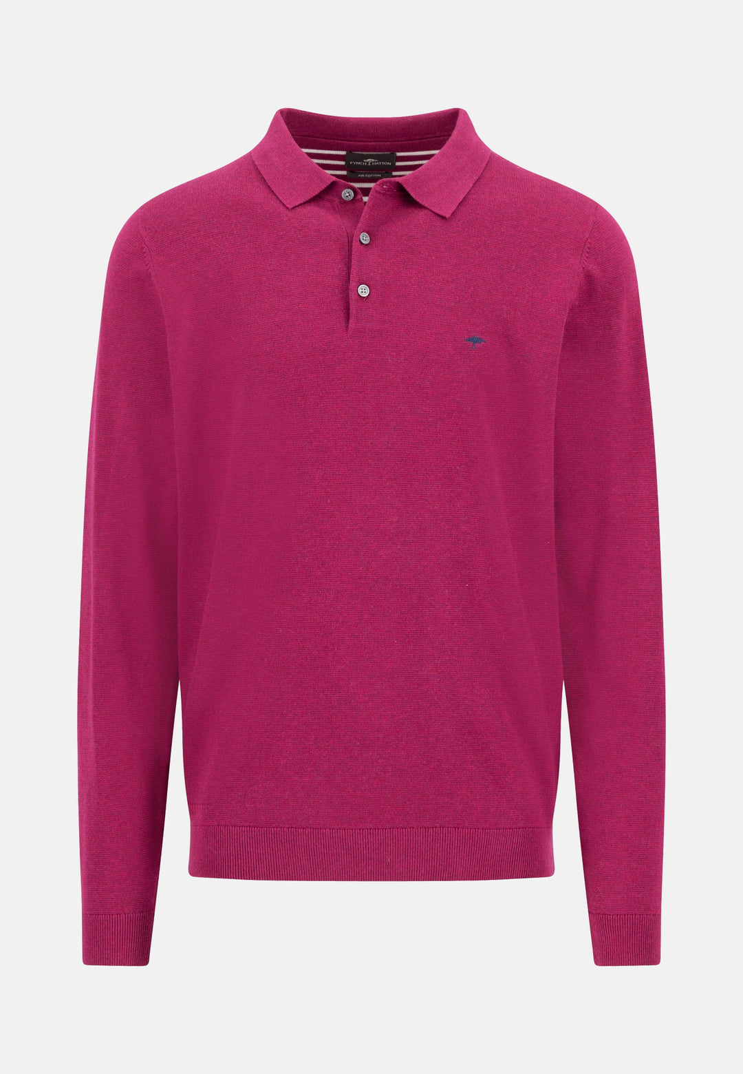 Fine Knit Air Cotton Polo Collar Sweater Grape