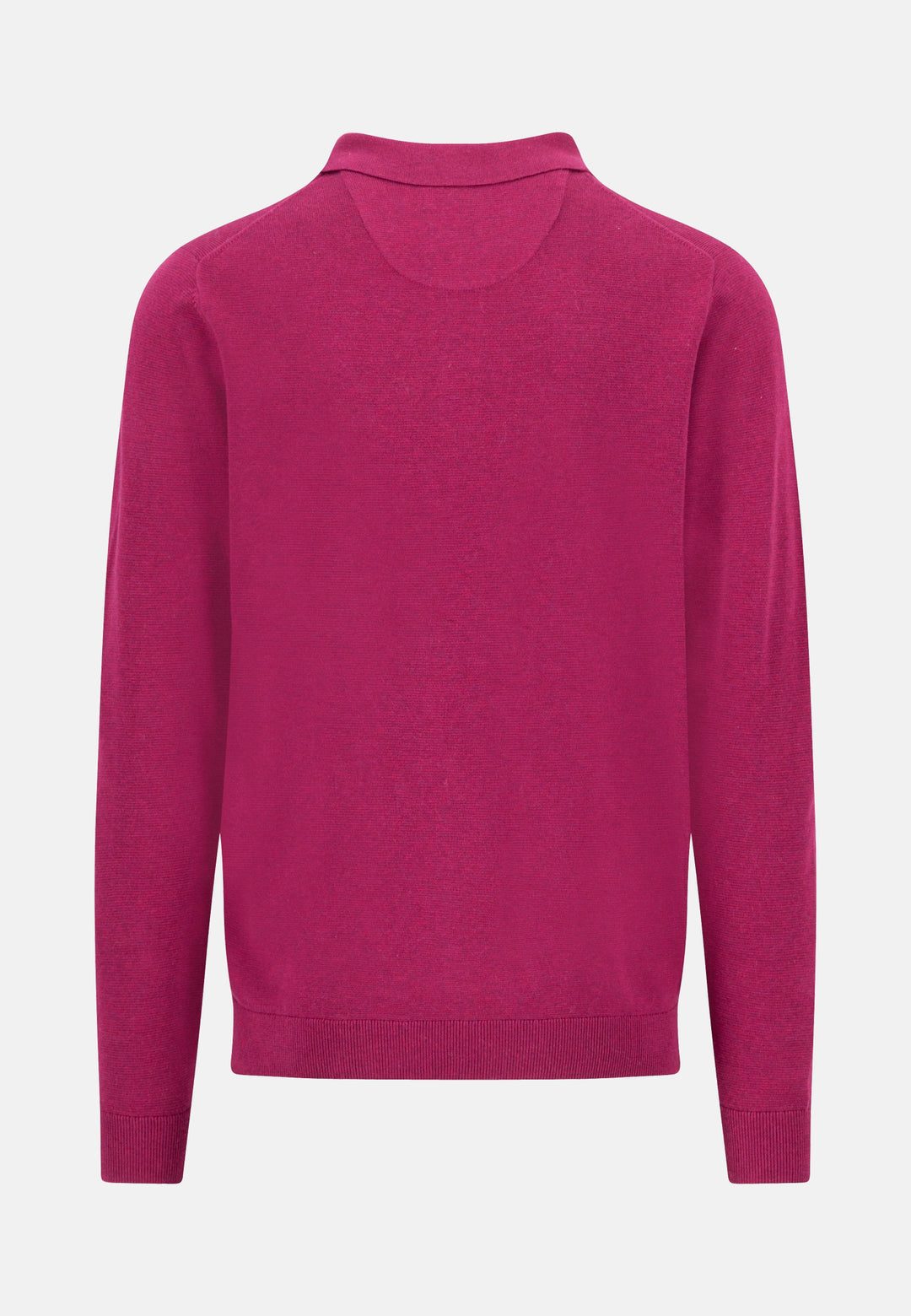 Fine Knit Air Cotton Polo Collar Sweater Grape