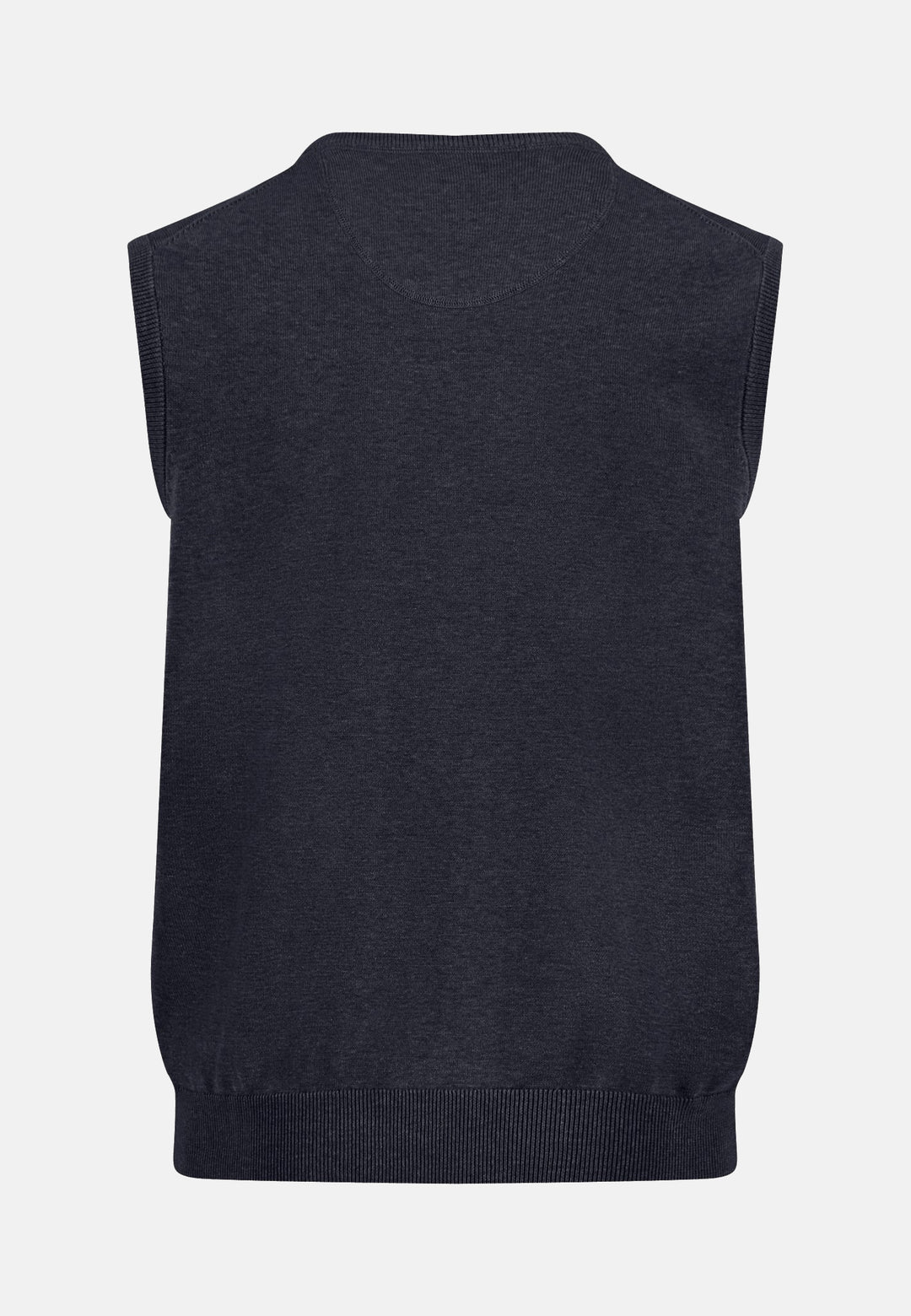 Fine Knit Cotton Vest Navy