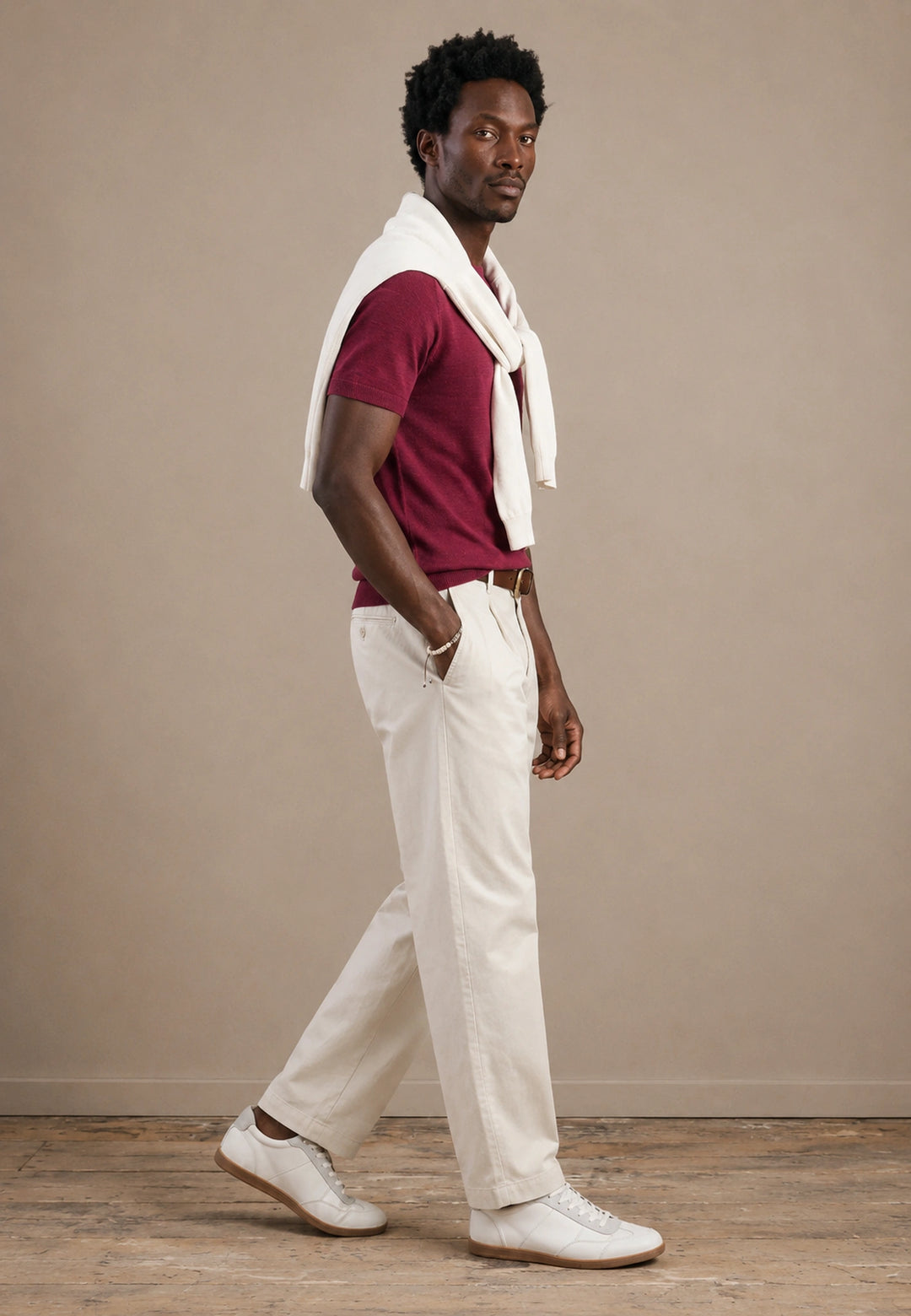 Merino Wool Fine Gauge Knit T-Shirt Grape