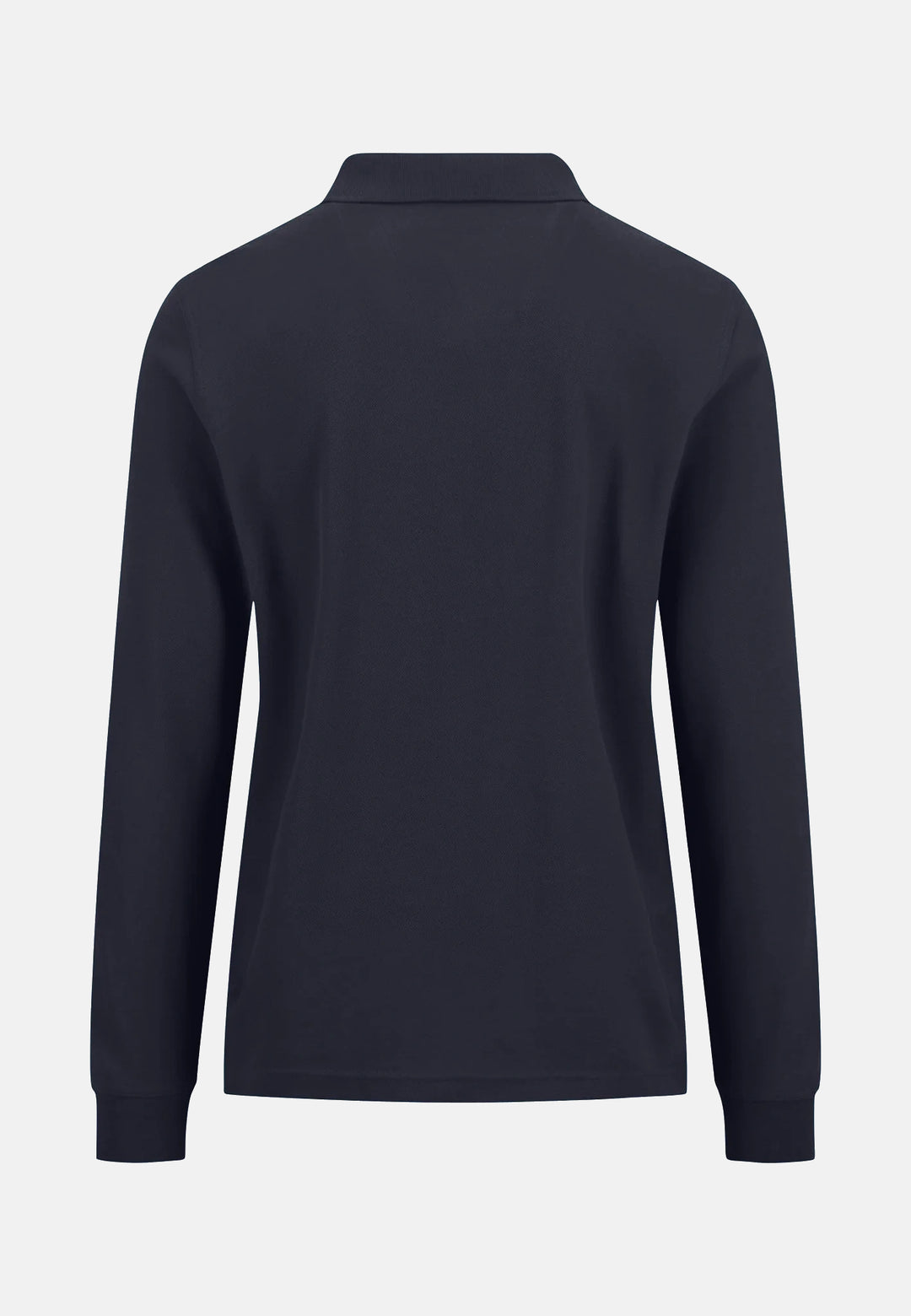 Premium Cotton Long Sleeve Polo-Shirt Navy