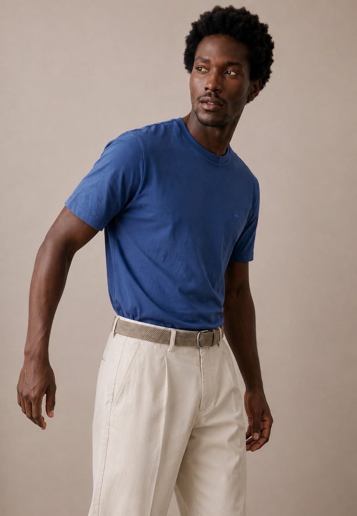 Sanforized Cotton T-Shirt Ink Blue