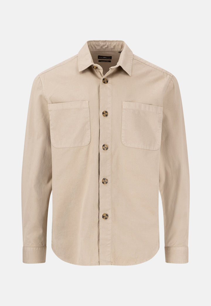 Garment Dyed Overshirt Sand-Fynch-Hatton UK