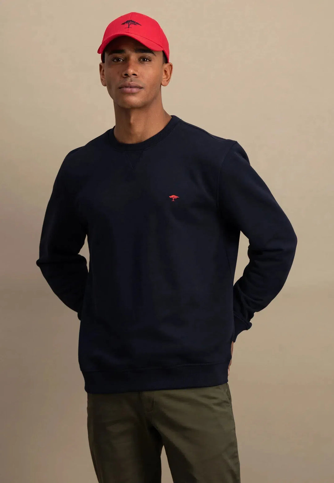 Heavyweight Crewneck Sweatshirt Navy-Fynch-Hatton UK