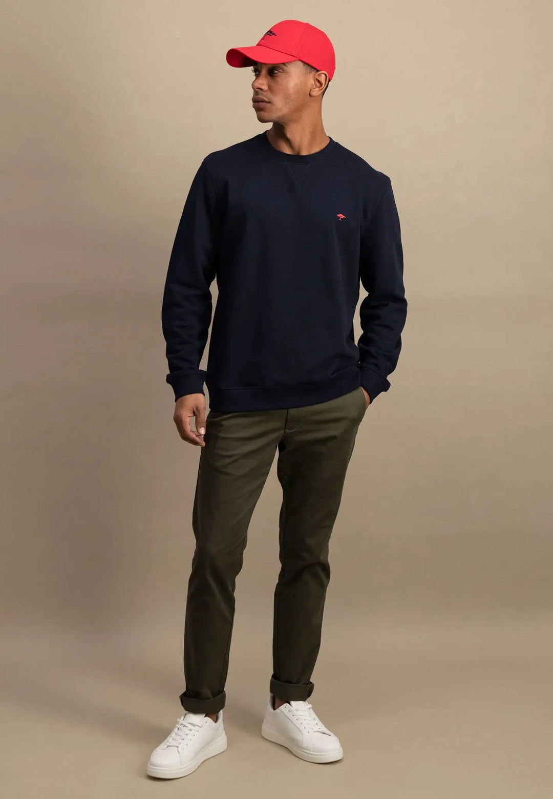 Heavyweight Crewneck Sweatshirt Navy-Fynch-Hatton UK